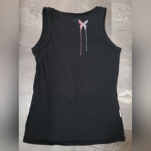 Icebreaker Pure Merino Superfine Ultralite Women's Black Tank Top. Butterfly. S.